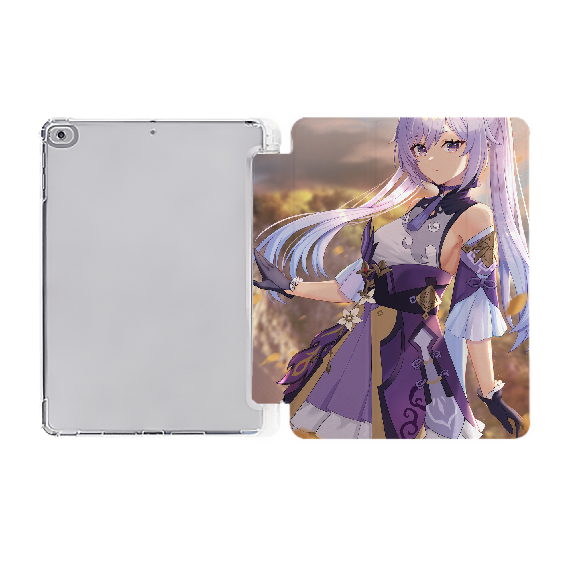 げんし神 genshin IPad ケース ペン収納付き 三つ折りスタンド PUレザー×シリコン 対応機種9.5/10.5/10.9インチ